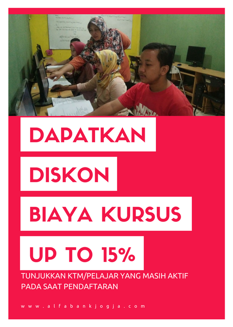 Diskon 15 Biaya Kursus Dengan Ktm Aktif Alfabank Yogyakarta