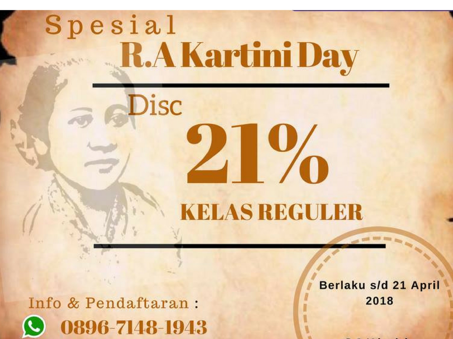 Promo Hari Kartini DISKON 21% Kursus Kelas Reguler Alfabank Yogyakarta