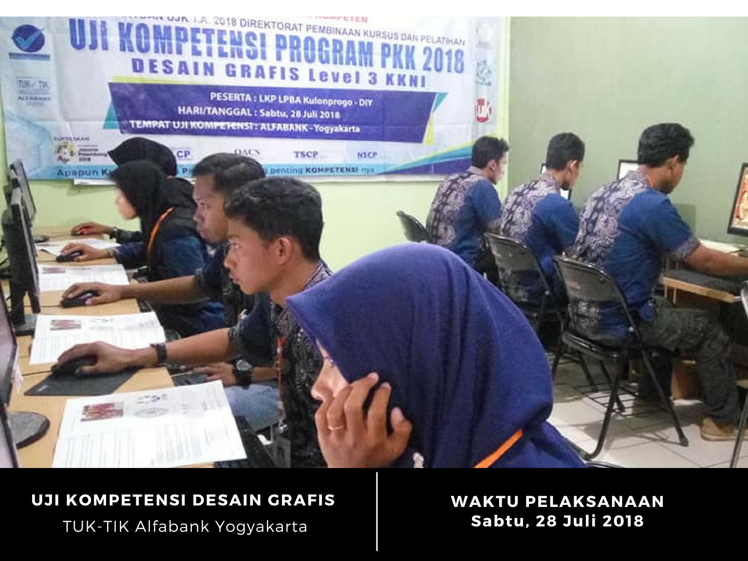 Uji Kompetensi TIK Desain Grafis di TUK Alfabank Yogyakarta 2018