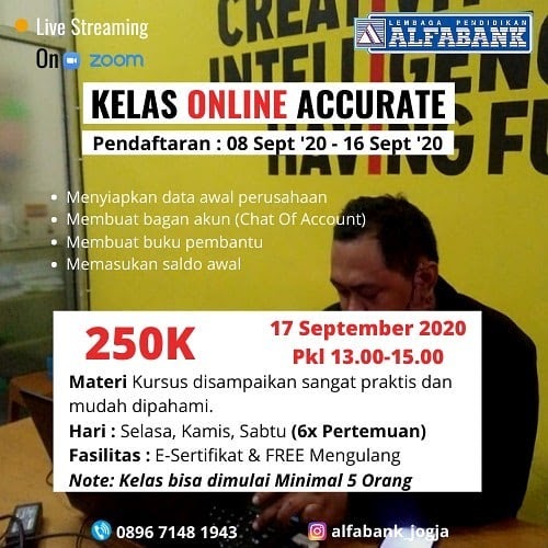 KURSUS ONLINE ACCURATE ALFABANK YOGYAKARTA