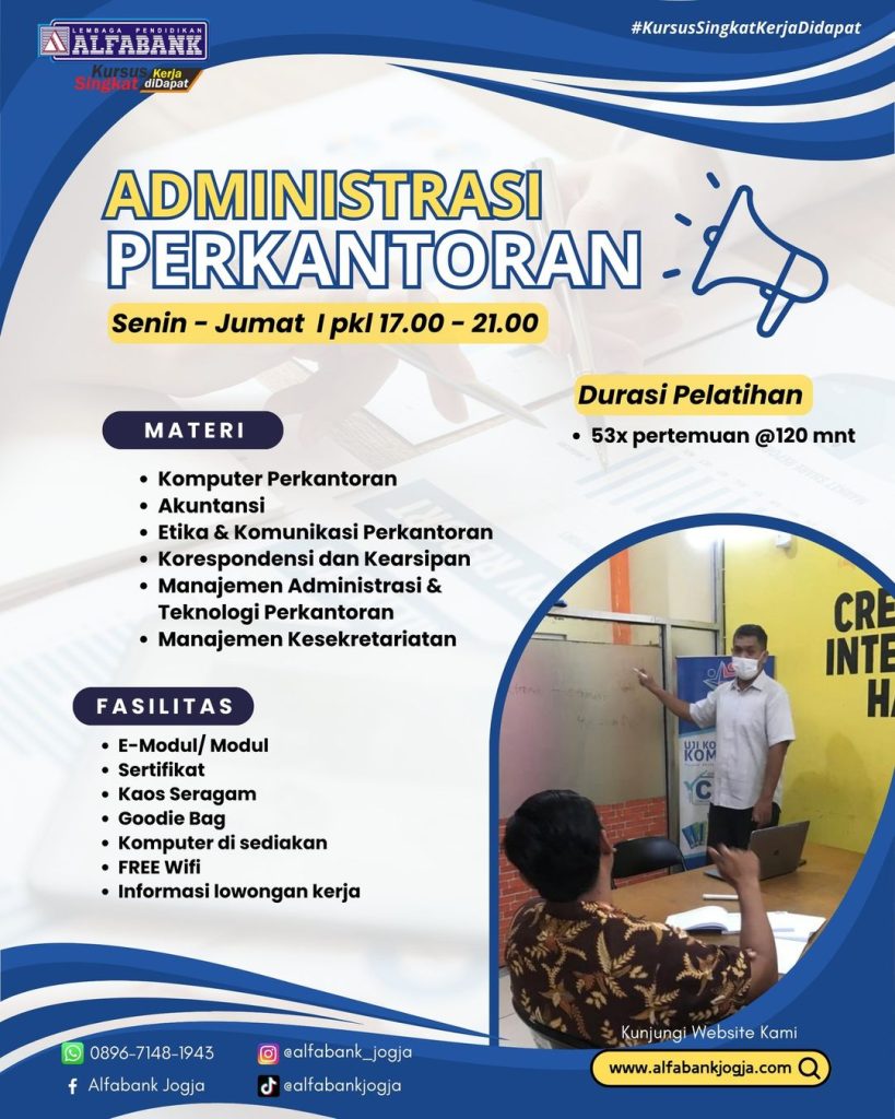 Kursus Administrasi Perkantoran Alfabank Jogja