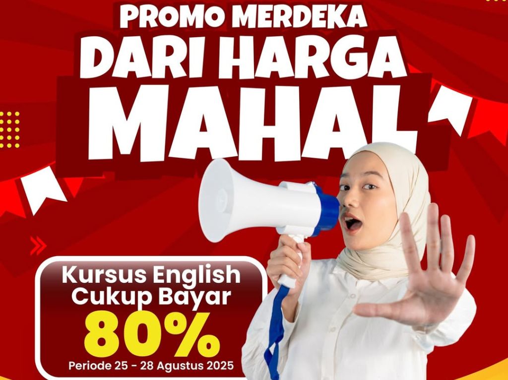 promo english for frontliner diskon