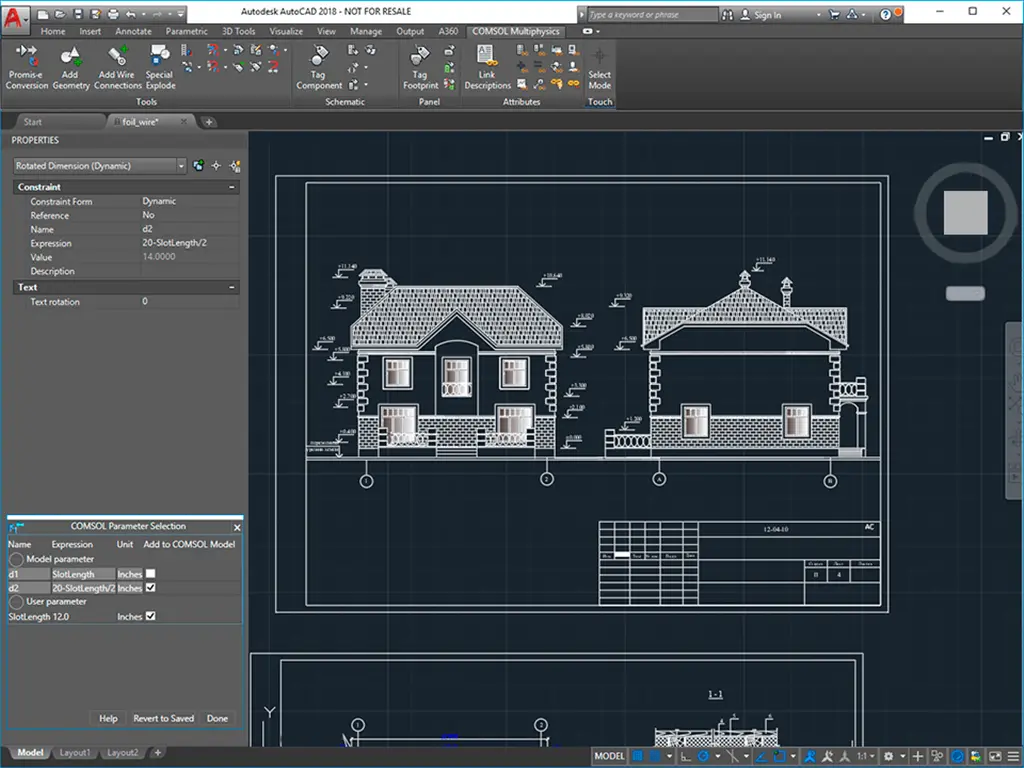teknik gambar desain bangunan - autocad