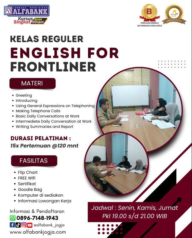 Kursus English for Frontliner