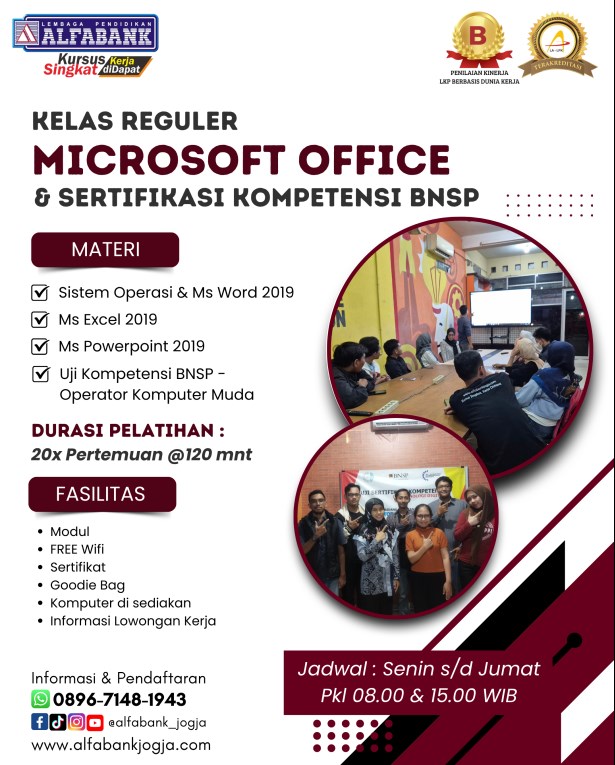 Kursus Microsoft Office & Sertifikasi BNSP