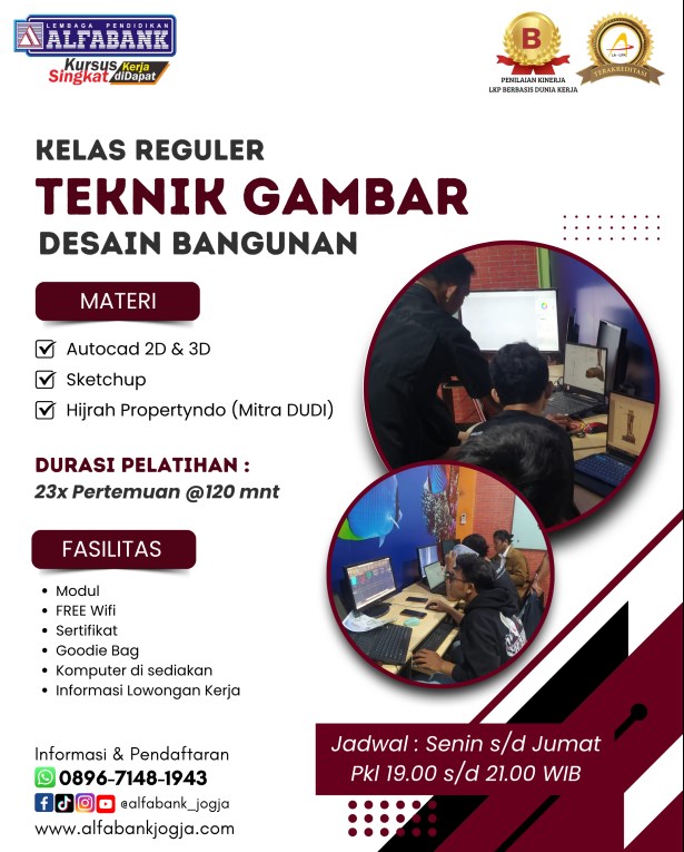 Kursus Teknik Gambar Desain Bangunan