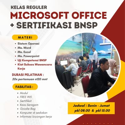 Kursus Microsoft Office Sertifikasi BNSP